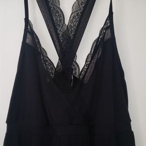 Black lace sleep dress